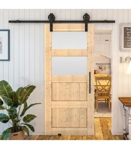 Glasschiebetür BARN-LINE - Country Astkiefer Model 37