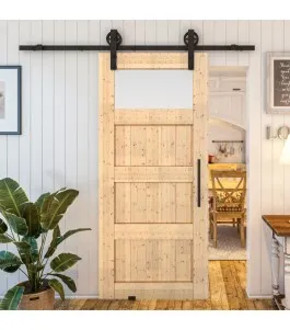Glasschiebetür BARN-LINE - Country Astkiefer Model 38