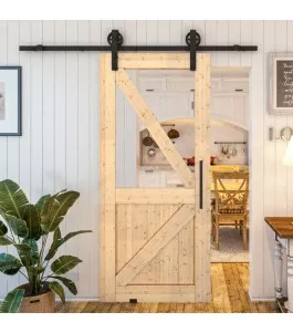 Glasschiebetür BARN-LINE - Country Astkiefer Model 42