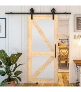 Glasschiebetür BARN-LINE - Country Astkiefer Model 43
