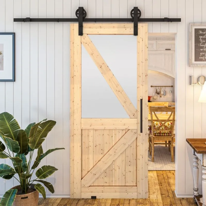 Glasschiebetür BARN-LINE - Country Astkiefer Modell 44