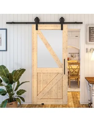 Glasschiebetür BARN-LINE - Country Astkiefer Model 44