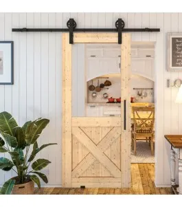 Glasschiebetür BARN-LINE - Country Astkiefer Model 52