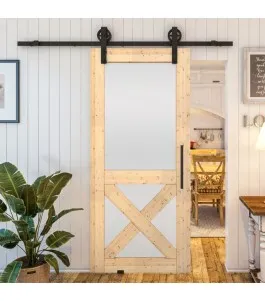 Glasschiebetür BARN-LINE - Country Astkiefer Model 53