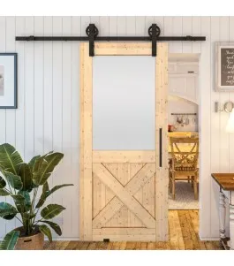 Glasschiebetür BARN-LINE - Country Astkiefer Model 54