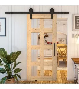 Glasschiebetür BARN-LINE - Country Astkiefer Model 61