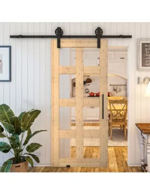 Glasschiebetür BARN-LINE - Country Astkiefer Model 61