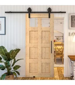 Glasschiebetür BARN-LINE - Country Astkiefer Model 63