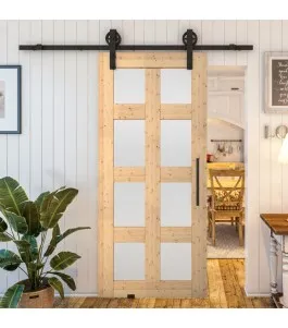Glasschiebetür BARN-LINE - Country Astkiefer Model 65