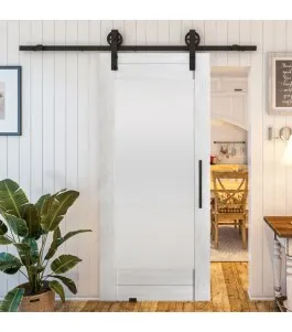 Glasschiebetür BARN-LINE - Country Weiss Rustikal Model 14