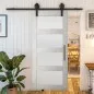 Glasschiebetür BARN-LINE - Country Weiss Rustikal Modell 35