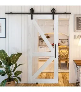 Glasschiebetür BARN-LINE - Country Weiss Rustikal Model 41