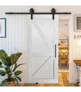 Glasschiebetür BARN-LINE - Country Weiss Rustikal Model 44