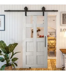 Glasschiebetür BARN-LINE - Country Weiss Rustikal Model 62