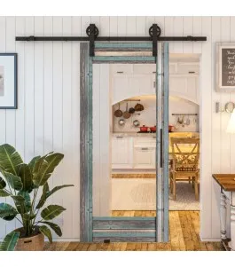 Glasschiebetür BARN-LINE - Country Bunt geplankt Model 11
