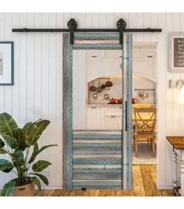 Glasschiebetür BARN-LINE - Country Bunt geplankt Model 12