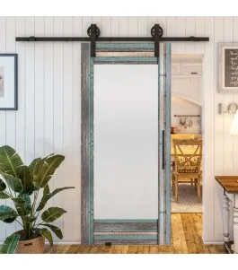 Glasschiebetür BARN-LINE - Country Bunt geplankt Model 13