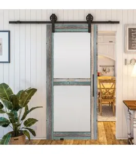 Glasschiebetür BARN-LINE - Country Bunt geplankt Model 23