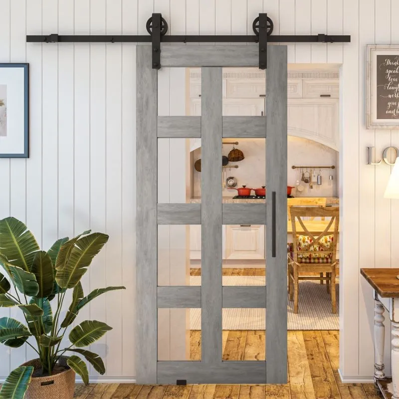 Glasschiebetür BARN-LINE - Country Graueiche Modell 61