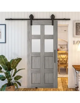 Glasschiebetür BARN-LINE - Country Graueiche Model 65