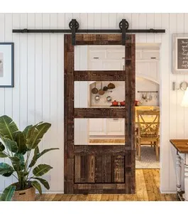 Glasschiebetür BARN-LINE - Country Altholz Astig Model 33