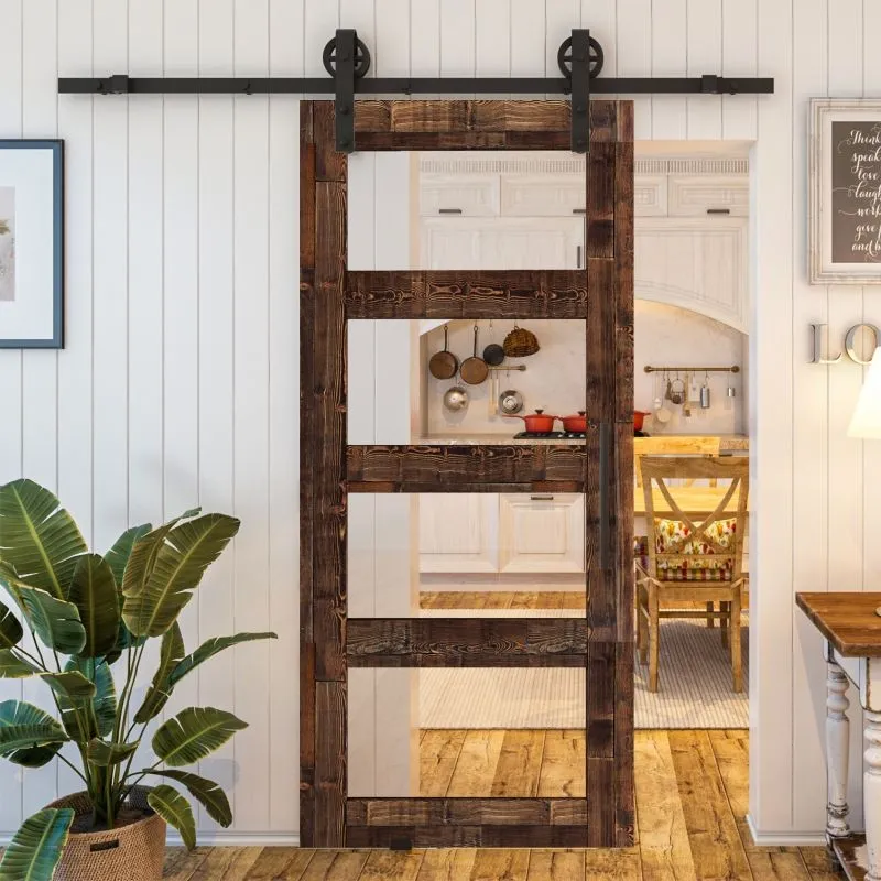 Glasschiebetür BARN-LINE - Country Altholz Astig Modell 34