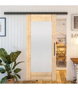 Glasschiebetür BLACK-LINE - Country Astkiefer Model 13