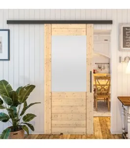 Glasschiebetür BLACK-LINE - Country Astkiefer Model 14