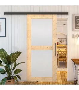 Glasschiebetür BLACK-LINE - Country Astkiefer Model 23