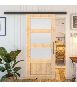 Glasschiebetür BLACK-LINE - Country Astkiefer Model 35