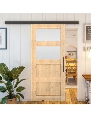 Glasschiebetür BLACK-LINE - Country Astkiefer Model 37