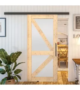 Glasschiebetür BLACK-LINE - Country Astkiefer Model 43