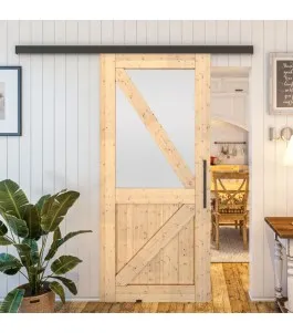Glasschiebetür BLACK-LINE - Country Astkiefer Model 44