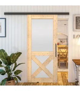 Glasschiebetür BLACK-LINE - Country Astkiefer Model 53