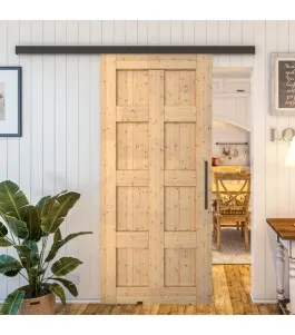 Glasschiebetür BLACK-LINE - Country Astkiefer Model 60