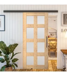 Glasschiebetür BLACK-LINE - Country Astkiefer Model 65