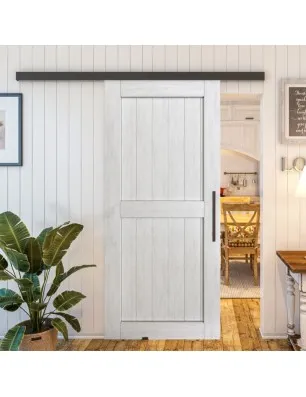 Glasschiebetür BLACK-LINE - Country Weiss Rustikal Model 20