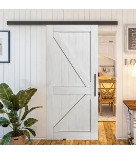 Glasschiebetür BLACK-LINE - Country Weiss Rustikal Model 40