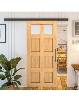 Glasschiebetür BLACK-LINE - Country Sonoma Eiche Model 66