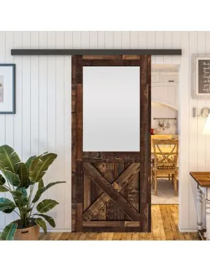 Glasschiebetür BLACK-LINE - Country Altholz Astig Model 53