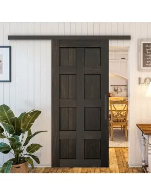 Glasschiebetür BLACK-LINE - Country Schwarz gebeizt Model 60