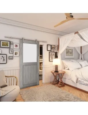 Glasschiebetür PIPE-LINE - Country Graueiche Model 24