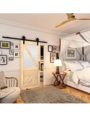 Glasschiebetür BARN-LINE - Country Astkiefer Model 44