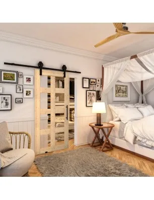 Glasschiebetür BARN-LINE - Country Astkiefer Model 61