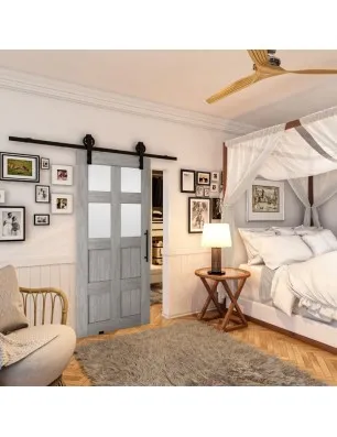 Glasschiebetür BARN-LINE - Country Graueiche Model 65