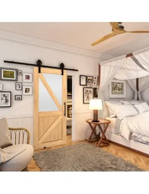 Glasschiebetür BARN-LINE - Country Sonoma Eiche Model 44