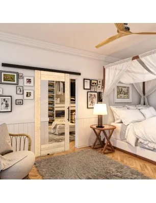 Glasschiebetür BLACK-LINE - Country Astkiefer Model 11