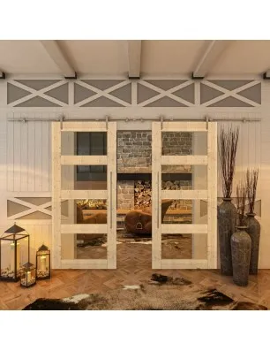 Glasschiebetür PIPE-LINE - Country Astkiefer Model 31