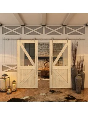 Glasschiebetür PIPE-LINE - Country Astkiefer Model 42