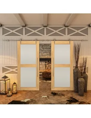 Glasschiebetür PIPE-LINE - Country Sonoma Eiche Model 23